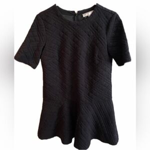 Ann Taylor Loft Black Quilted Midi Dress